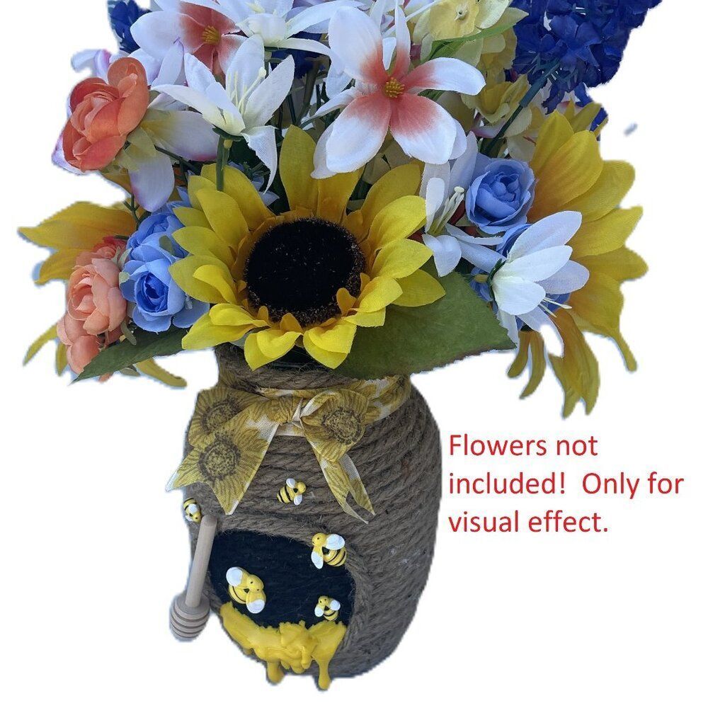 Hand Decorated Beehive Vase -1-27